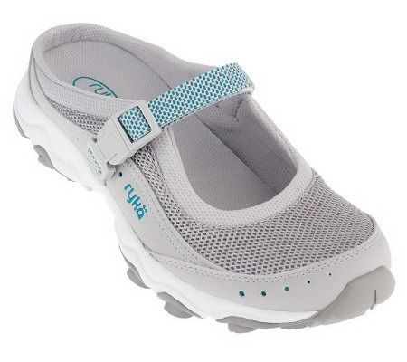 Ryka Fabric & Mesh Adjustable Strap & Buckle Mary Janes - A89978