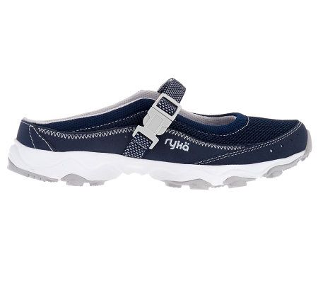 Ryka Fabric & Mesh Adjustable Strap & Buckle Mary Janes