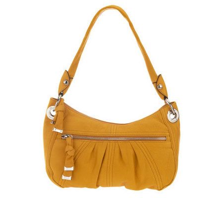 B. Makowsky Glove Leather Zip Top Hobo Bag - A201679