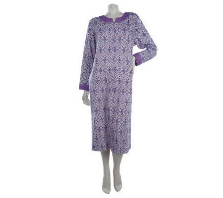 Carole Hochman 100Cotton Jersey Ikat Print Caftan - A211879
