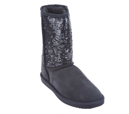 Lamo Sequin Girl Suede Pull-on Boots - A218179