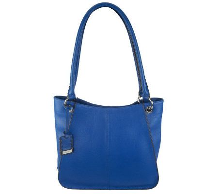 Tignanello Pebble Leather Large Tote Bag with Whipstitching - A226379
