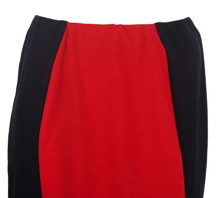 George Simonton Colorblock Hollywood Waist Pull-on Pencil Skirt