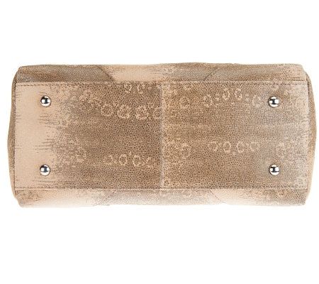 B. Makowsky Leather North/South Tote with Adjust. Straps