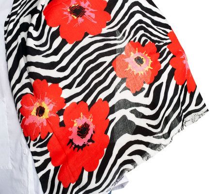 Joan Rivers Wild Poppies Scarf