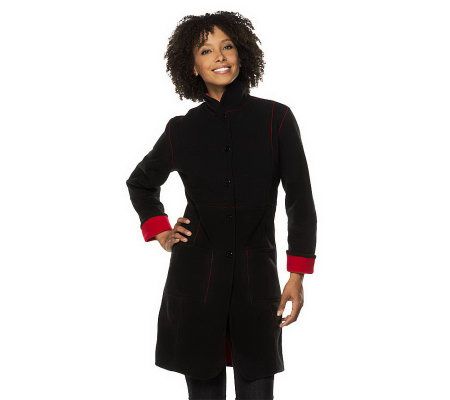 Susan Graver Reversible Fleece Coat - A46579