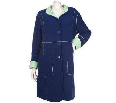 Susan Graver Reversible Fleece Coat - A46579