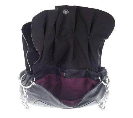 LOGO by Lori Goldstein Faux Leather Multi-Flap Handbag