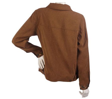 Bob Mackies Santa Fe Embroidered Jacket with Pockets