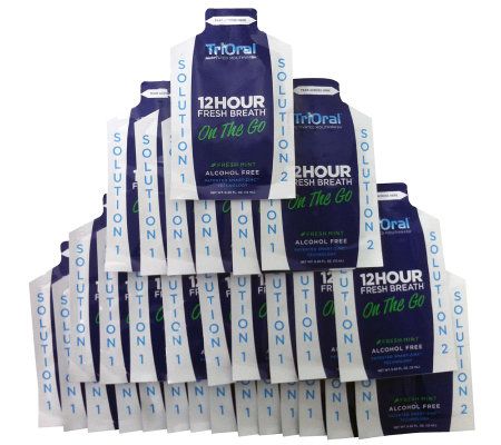 TriOral Fresh Breath 30 Pk On the Go Mouth Wash Packets - A218780