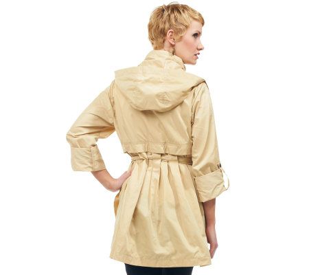 Joan Rivers Water Resistant Hooded Anorak Jacket