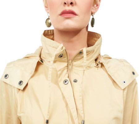 Joan Rivers Water Resistant Hooded Anorak Jacket