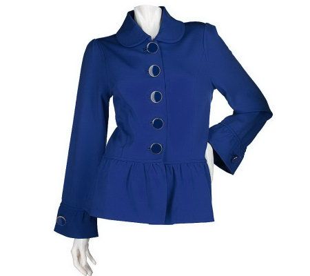 As Is Elisabeth Hasselbeck for Dialogue Ponte Knit Jacket - A230380