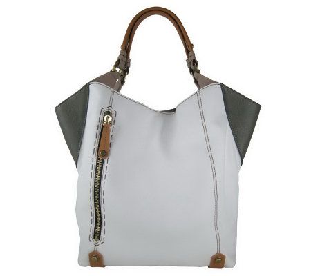 orYANY Leather Aquarius Colorblock Tote - A231280