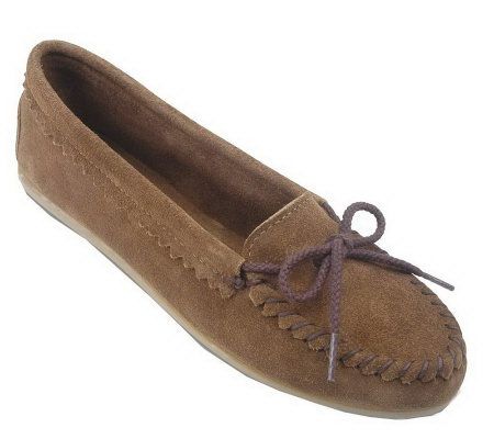 Minnetonka Womens Suede Skimmer Moccasins - A245580