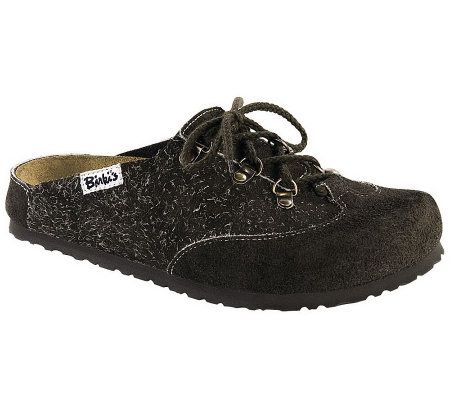 Birkis Womens Montserrat Suede Laced Clogs - A326880