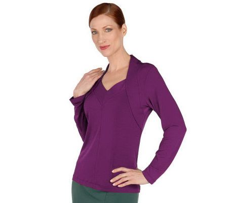 George Simonton Stretch Milky Knit Seamed V-neck Top - A70080