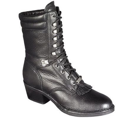 Double-H Womens Black 8 Opanka Packer Boots - A149581