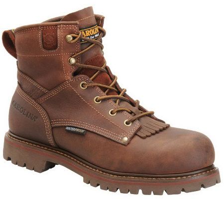 Carolina Boots Mens 6 Waterproof Cigar Leather Work Boots - A208681