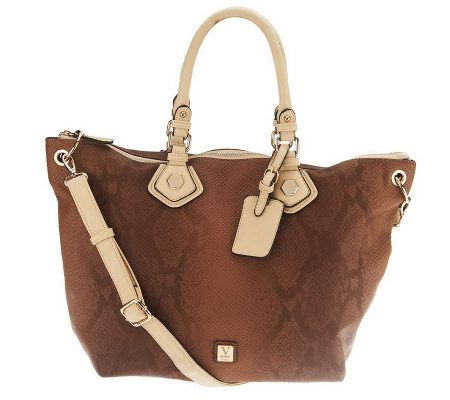 V Couture Penelope Snake Print Tote with Removable Strap - A224681