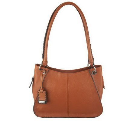 Tignanello Pebble Leather Medium Tote with Whipstitching - A226381
