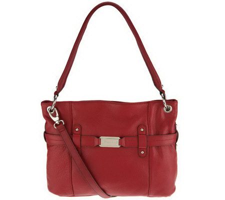 Tignanello Pebble Leather Convertible Hobo w/ Belt Detail - A228781