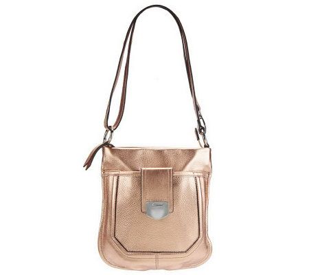 B. Makowsky Glove Leather Zip Top Convertible Crossbody Bag - A228981