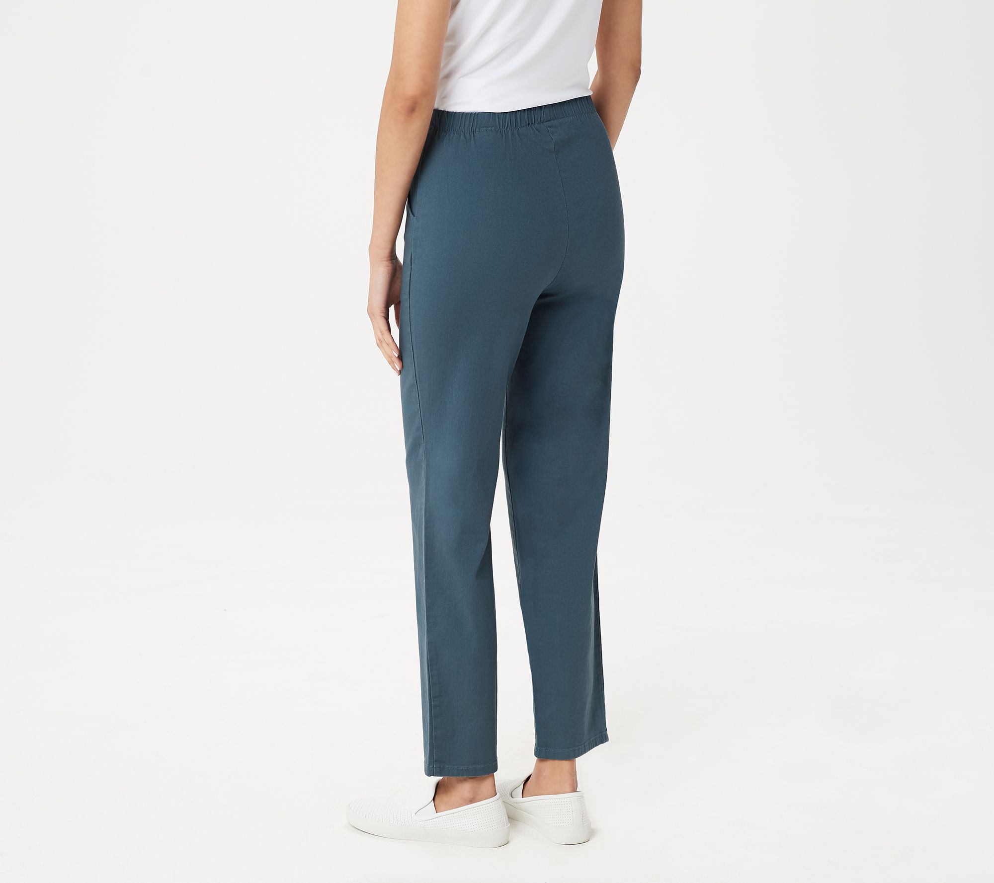 Denim & Co. Original Waist Stretch Petite Pants w/ Side Pockets