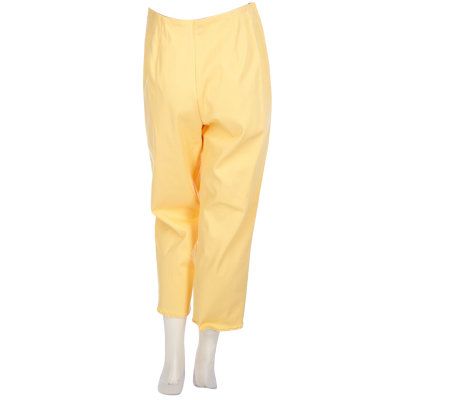 Bob Mackies Embroidered Stretch Jean Jacket and Side Zip Pants