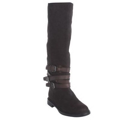 B. Makowsky Leather Boots with Multi-Strap Wrap Detail - A218082