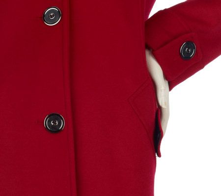 George Simonton Fully Lined Hooded Coat with Faux Fur Trim