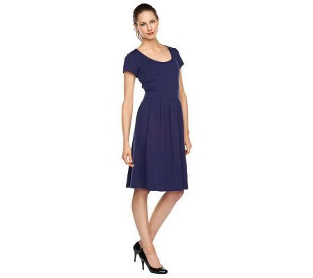 Isaac Mizrahi Live! Scoopneck Ponte Knit Dress - A230682