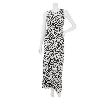Women with Control Petite Print & Solid Maxi Dress - A231682