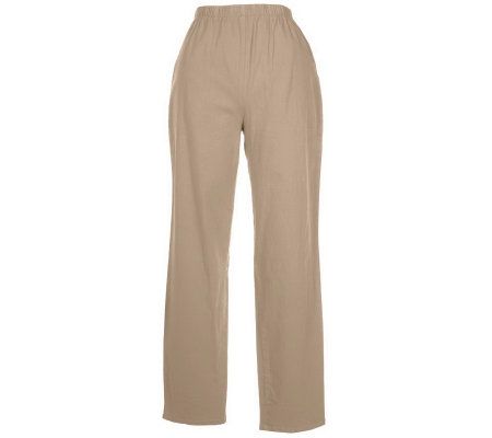 As Is Denim & Co. Original Waist Stretch Regular Pants w/Side Pockets - A235882