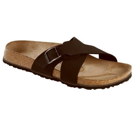 Birkis Mens Santosa Cross Strap Slides - A323582