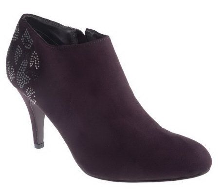 KathyVanZeeland Shooties with Rhinestone Detail & Side Zip - A209883