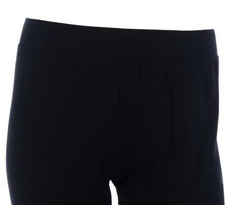 LOGO by Lori Goldstein Tab Detail Cropped Leggings