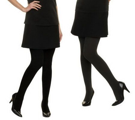 Legacy Legwear Set of 2 Flip Side Fleecy Tights - A217083