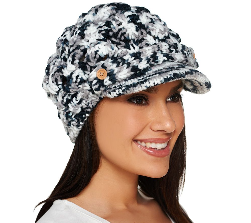 Accessory Network Open Weave Brimmed Beanie Hat - A217483