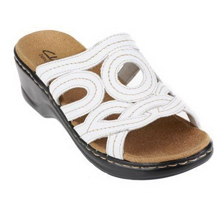 Clarks Bendables Lexi Sycamore Leather Slides - A227083