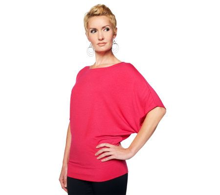 Jennifer Hudson Collection Dolman Sleeve Top with Waist Detail - A227783