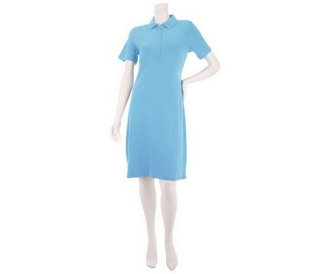Liz Claiborne New York Essentials Short Sleeve Knit Polo Dress - A232583