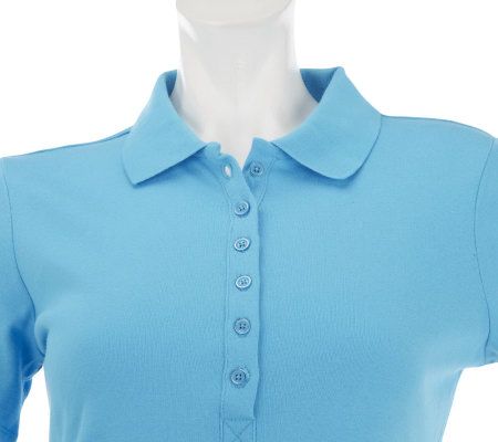 Liz Claiborne New York Essentials Short Sleeve Knit Polo Dress