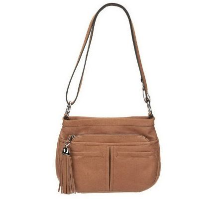 B. Makowsky Vintage Leather Convertible Crossbody Bag - A221284