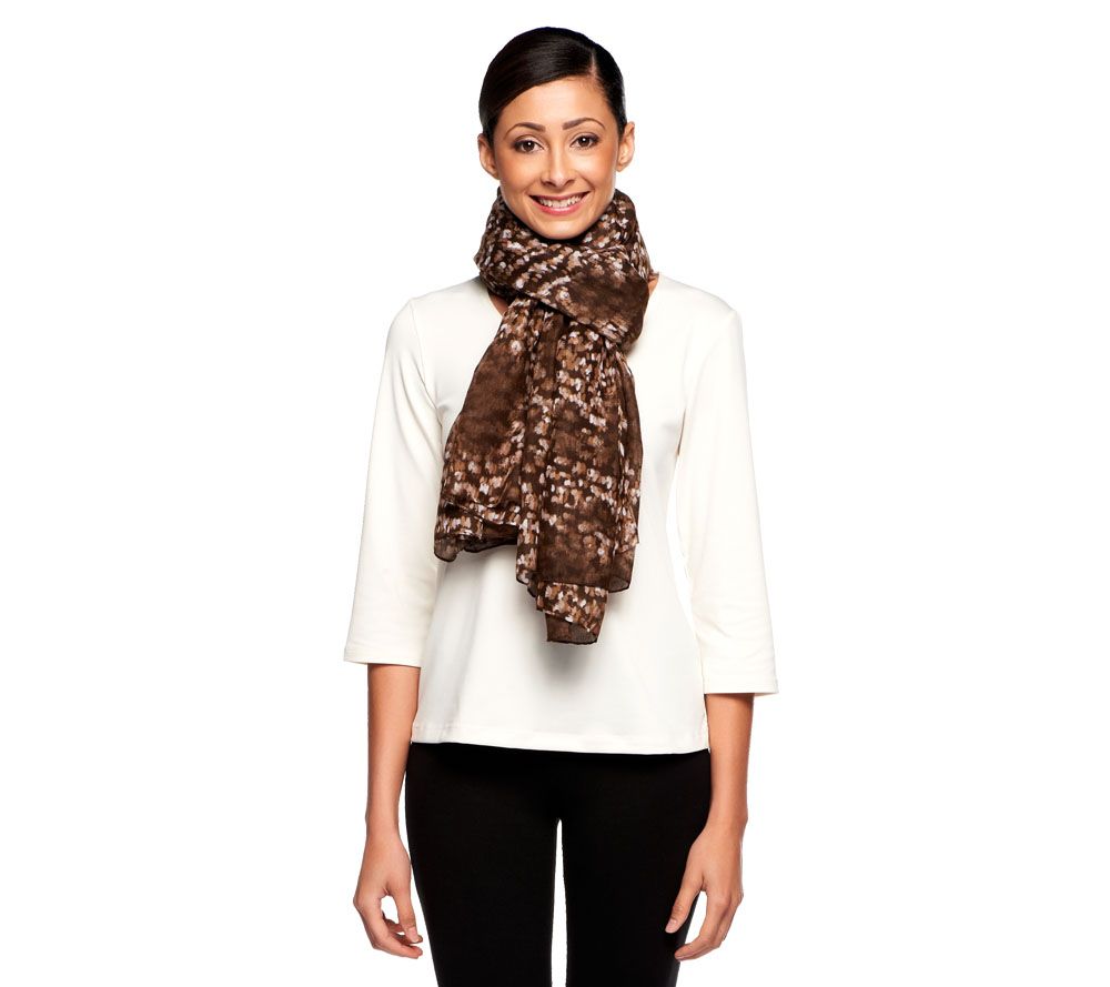 LOGO by Lori Goldstein 50 X 75 Ombre Dot Print Scarf - A227784