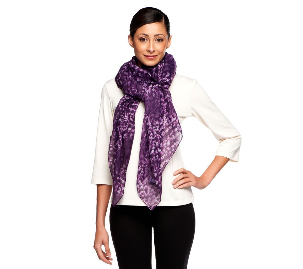 LOGO by Lori Goldstein 50 X 75 Ombre Dot Print Scarf - A227784