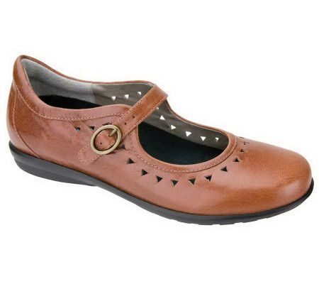 Aetrex Chloe Mary Janes with Cutout Design & Buckle Closure - A227984