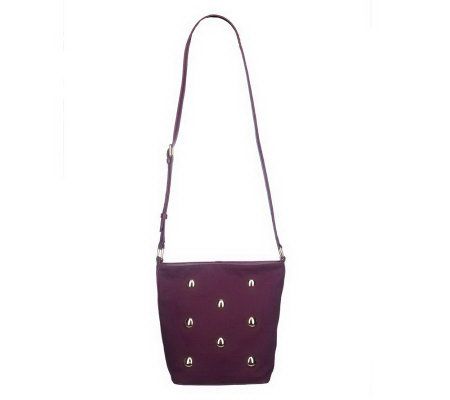 As Is Isaac Mizrahi Live! Studded Canvas Bucket Bag - A229784