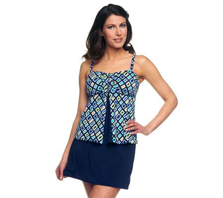 Fit 4 U Hips Jolt Tie Front Bandeau with Pleat Skirtini - A231084