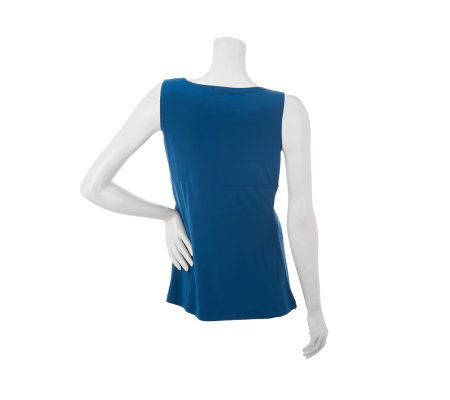Women with Control V-Neck Knot Front Top w/Tummy Control